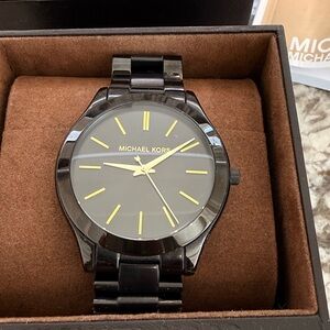 Women’s Michael Kors Black Watch with Gold Accents